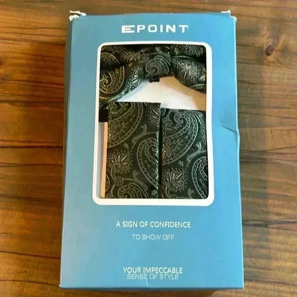 Paisley Tie Set - Dark Green - Picture 1 of 4